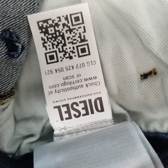 DIESEL Jeans Mens Safado Straight Leg NWT Dark Wash Blue RB065 Button Fly 38 x32 - Picture 14 of 16